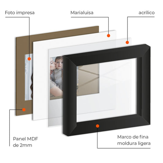 Marco cuadrado (Foto 12 x 12 plg | Marco 57 x 57 cm)