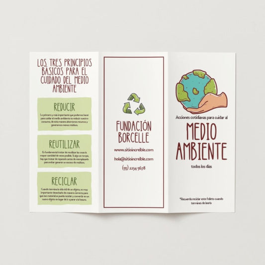 Folletos trípticos